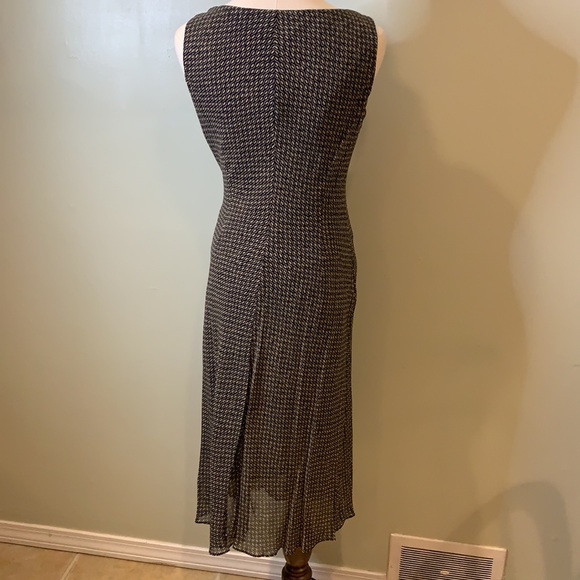 Nine West Barack & Tan 90s Silk Tank midi Length Dress - Picture 5 of 6